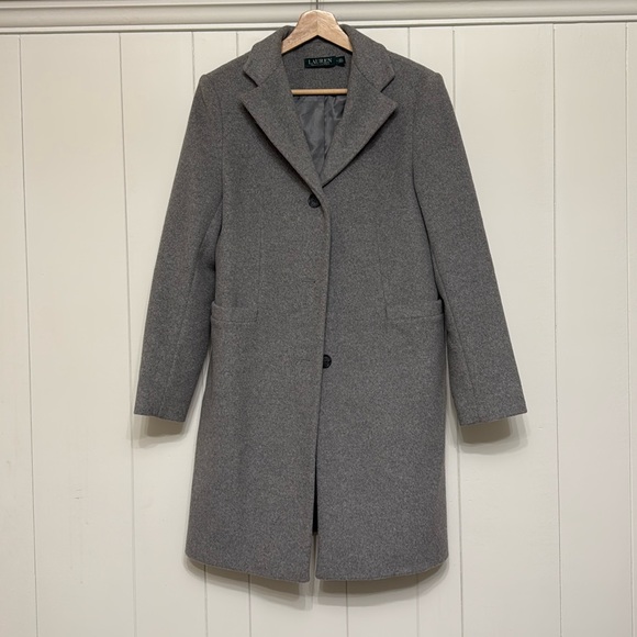 Ralph Lauren Grey Wool Coat - Picture 2 of 6